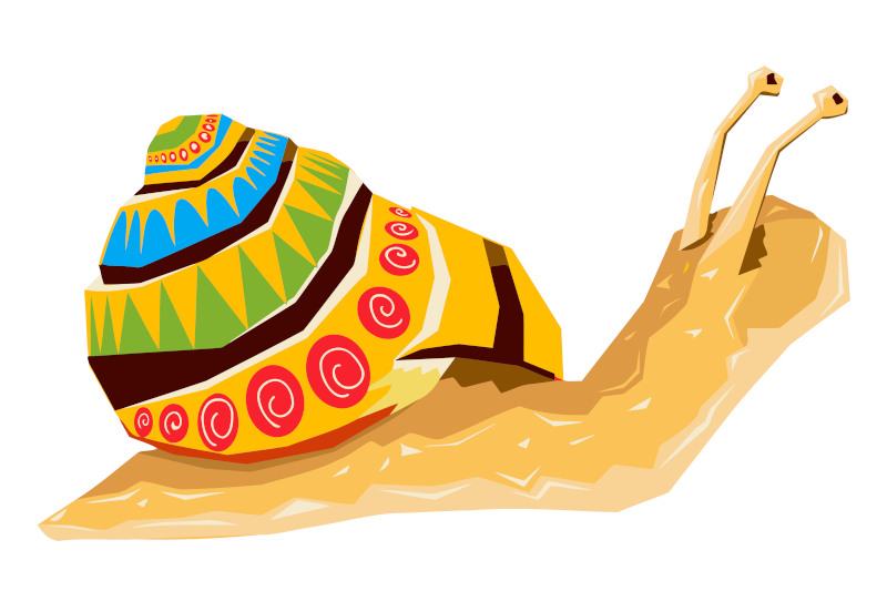 Fun Cool Snail Illustration